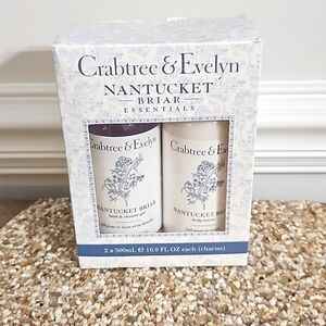 Crabtree & Evelyn Nantucket Briar  Box Set 16.9 oz Bath/Shower Gel & Body Lotion